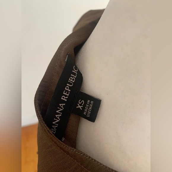 Banana Republic tie waist blouse size XS brown - Picture 3 of 8